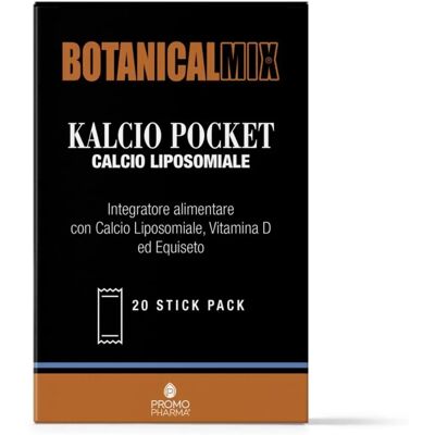 Promopharma Spa Botanical Mix Kalcio Pocket Calcio Liposomiale 20 Stick - Integratore Promopharma Spa Botanical Mix Kalcio Pocket Calcio Liposomiale 20 Stick - Integratore