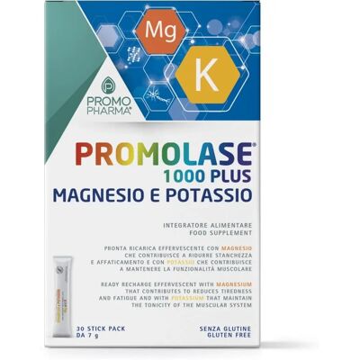 Promopharma Spa Promolase 1000 Plus - Magnesio, Potassio, Integratore salino effervescente Promopharma Spa Promolase 1000 Plus - Magnesio, Potassio, Integratore salino effervescente
