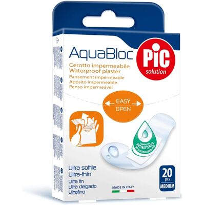 Pic Solution Aquabloc Curitas Impermeables Mediana - 20 unidades Pic Solution Aquabloc Curitas Impermeables Mediana - 20 unidades