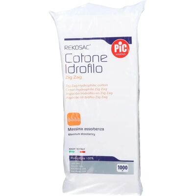 Pikdare Spa Pic Cotone Idrofilo Rekosac Zig Zag 1 kg - Cotone per igiene e pulizia Pikdare Spa Pic Cotone Idrofilo Rekosac Zig Zag 1 kg - Cotone per igiene e pulizia