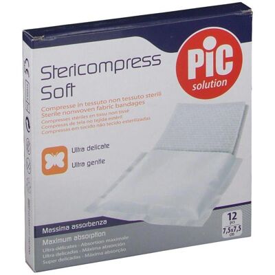 Pic Solution Pic Stericompress Soft - Cerotti - 7,5x7,5cm - 12 pezzi Pic Solution Pic Stericompress Soft - Cerotti - 7,5x7,5cm - 12 pezzi