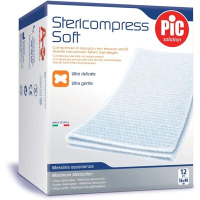 Pic Stericompress Soft - Bende - 18x40cm - 12 pezzi Pic Stericompress Soft - Bende - 18x40cm - 12 pezzi