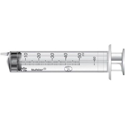 Siringa Sterile Monouso Baxter 50ml - Cono Luer Eccentrico, Senza Ago Siringa Sterile Monouso Baxter 50ml - Cono Luer Eccentrico, Senza Ago
