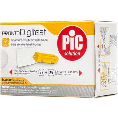 Pikdare Spa Lancettes Pungidito Stériles Pronto Digitest - Kit de Test de Glycémie - Publicité Pikdare Spa Lancettes Pungidito Stériles Pronto Digitest - Kit de Test de Glycémie - Publicité
