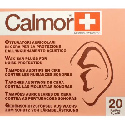 Tappi Auricolari in Cera Naturale Calmor - 20 Pezzi Tappi Auricolari in Cera Naturale Calmor - 20 Pezzi