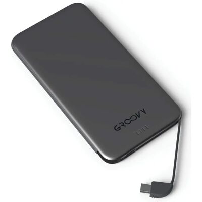 GROOVY Power Bank - Dunkelgrau - 4000 mAh GROOVY Power Bank - Dunkelgrau - 4000 mAh