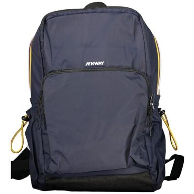 Sac à dos en nylon bleu K-Way - Plusieurs compartiments - Publicité Sac à dos en nylon bleu K-Way - Plusieurs compartiments - Publicité