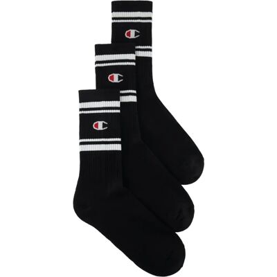 Champion Model - Crew Socks - 3 Pack - Black - Unisex Socks Champion Model - Crew Socks - 3 Pack - Black - Unisex Socks
