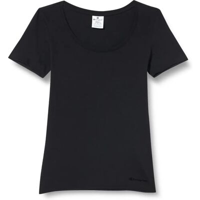 Tricou din jersey de bumbac negru Champion 34 - Toppi de guler rotund Tricou din jersey de bumbac negru Champion 34 - Toppi de guler rotund