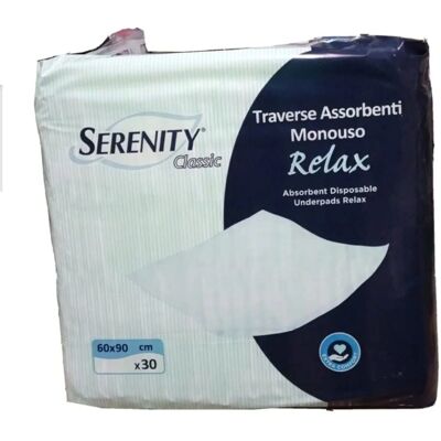 Serenity SpA Tappetino assorbente letto 60x90cm - Protezione contro incontinenza Serenity SpA Tappetino assorbente letto 60x90cm - Protezione contro incontinenza