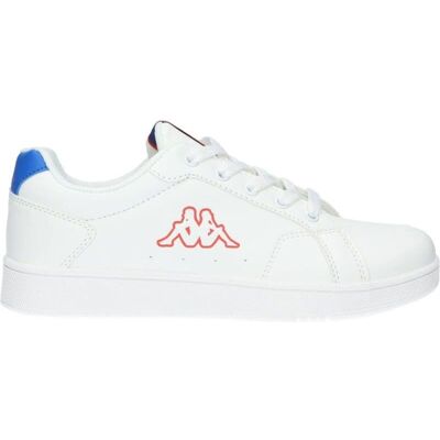 Zapatillas deportivas Kappa Blancas-Azul-Naranja para Mujer, Niña y Niño - Modelo 331C1GW ADENIS Zapatillas deportivas Kappa Blancas-Azul-Naranja para Mujer, Niña y Niño - Modelo 331C1GW ADENIS