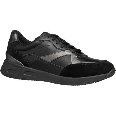GEOX Bulmya Zwarte Sneakers - Ademend, Stijlvol, Comfortabel GEOX Bulmya Zwarte Sneakers - Ademend, Stijlvol, Comfortabel