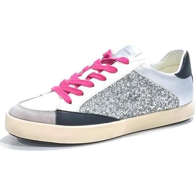 GEOX Blomiee Dames Zilver/Grijs Sneakers - Sneakers GEOX Blomiee Dames Zilver/Grijs Sneakers - Sneakers