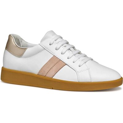 GEOX Meleda Femmes Blanc/Beige - Baskets - Publicité GEOX Meleda Femmes Blanc/Beige - Baskets - Publicité