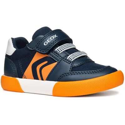 Geox B Gisli Navy/Orange Kinderschuhe - Casual Geox B Gisli Navy/Orange Kinderschuhe - Casual
