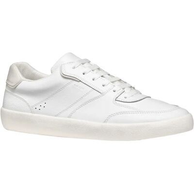 Geox Affile Witte Sneakers - Ademend, Leer, Minimalistisch Geox Affile Witte Sneakers - Ademend, Leer, Minimalistisch