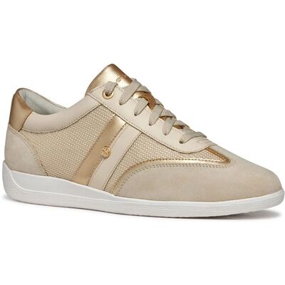 Sneakers GEOX Myria Beż-Złoto - Buty Sneakers GEOX Myria Beż-Złoto - Buty