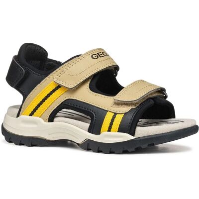 GEOX Borealis Sandales Enfants Style Outdoor Beige/Jaune GEOX Borealis Sandales Enfants Style Outdoor Beige/Jaune