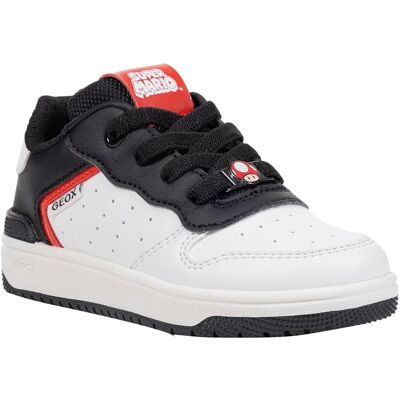 Geox J55LQC Pojkar Vit Sneakers - Skor Geox J55LQC Pojkar Vit Sneakers - Skor