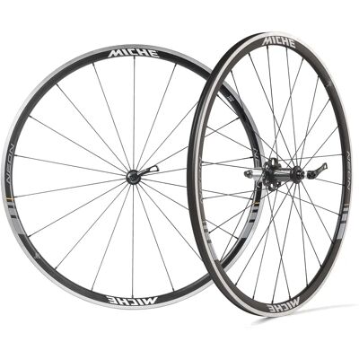 Miche Neon Wegwielset - 700c Shimano Zwart/Wit Miche Neon Wegwielset - 700c Shimano Zwart/Wit