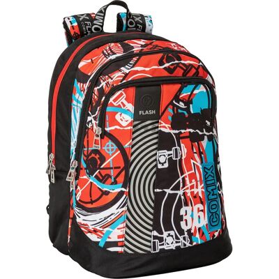 Mochila Comix - 68183 - Flash Shake Skate - Multicolor Mochila Comix - 68183 - Flash Shake Skate - Multicolor