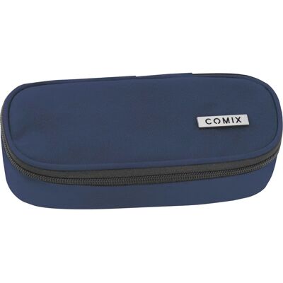 Trousse ovale bleue Comix - Fournitures scolaires Trousse ovale bleue Comix - Fournitures scolaires
