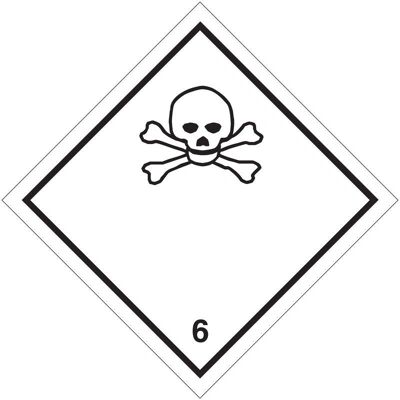 STICKERSLAB - ADR 6.1 PVC Label - 10 pezzi - Etichetta STICKERSLAB - ADR 6.1 PVC Label - 10 pezzi - Etichetta