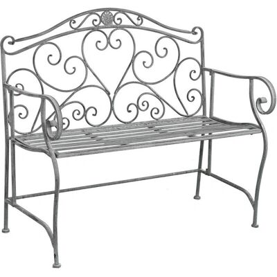 GARDENESS Banco de jardín - Acero, Blanco oxidable, 103x95x54 cm GARDENESS Banco de jardín - Acero, Blanco oxidable, 103x95x54 cm