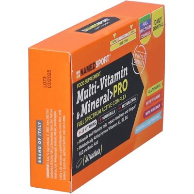 Namedsport Srl Multi Vitamin & Mineral Pro - Integratore alimentare Namedsport Srl Multi Vitamin & Mineral Pro - Integratore alimentare
