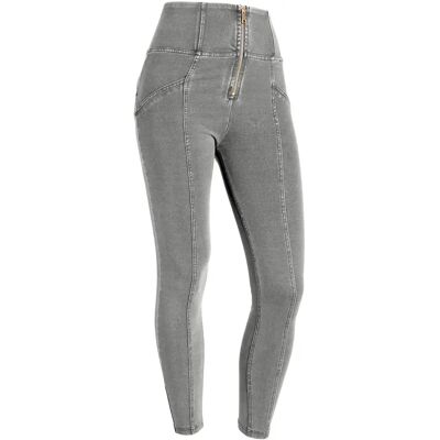 Freddy - WR.UP - Grigio Chiaro - Cuciture Nere - Jeggings Freddy - WR.UP - Grigio Chiaro - Cuciture Nere - Jeggings
