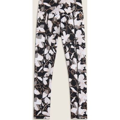 Freddy - Leggings 7/8 - Floral Grigio Bronzo - Vita alta - Leggings Freddy - Leggings 7/8 - Floral Grigio Bronzo - Vita alta - Leggings