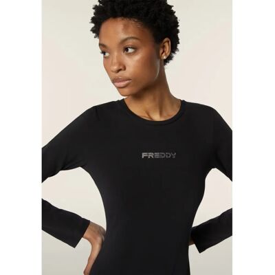 Freddy - Scollo quadrato strass - Nero - bodysuit Freddy - Scollo quadrato strass - Nero - bodysuit