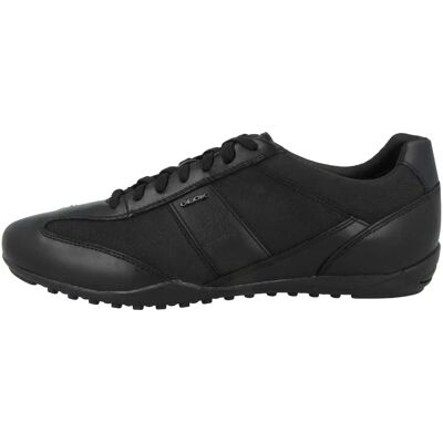 Geox U Wells U74T5A08511C9999 Baskets en cuir noir - Baskets - Publicité Geox U Wells U74T5A08511C9999 Baskets en cuir noir - Baskets - Publicité