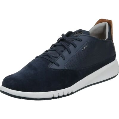 Geox Aerantis Leather Trainers - Blue - Sneakers Geox Aerantis Leather Trainers - Blue - Sneakers