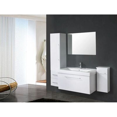 Simba White London Bathroom Furniture - Modern Design, Includes Mirror & Columns Simba White London Bathroom Furniture - Modern Design, Includes Mirror & Columns