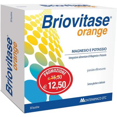 Montefarmaco OTC Spa Briovitase Arancia - Integratore di Magnesio e Potassio Montefarmaco OTC Spa Briovitase Arancia - Integratore di Magnesio e Potassio