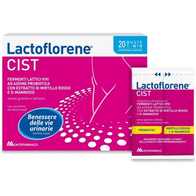 MONTEFARMACO OTC SPA Lactoflorene Cist - Probiotici & Mirtillo Rosso - Supporto delle Vie Urinarie MONTEFARMACO OTC SPA Lactoflorene Cist - Probiotici & Mirtillo Rosso - Supporto delle Vie Urinarie