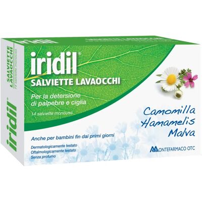 MONTEFARMACO OTC SPA Iridil Lavaocchi - Salviettine per Bambini - 14 pezzi MONTEFARMACO OTC SPA Iridil Lavaocchi - Salviettine per Bambini - 14 pezzi