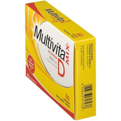 Montefarmaco Multivitamix Vitamina D2000 UI - Supporta il sistema immunitario - 60 compresse Montefarmaco Multivitamix Vitamina D2000 UI - Supporta il sistema immunitario - 60 compresse