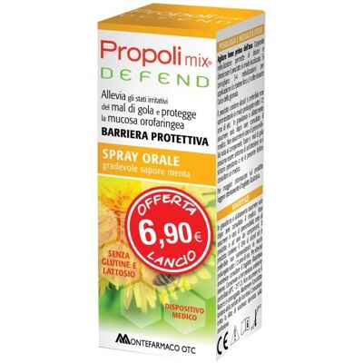 Montefarmaco Propoli Mix Defend Spray - Sollievo Gola per Adulti Montefarmaco Propoli Mix Defend Spray - Sollievo Gola per Adulti