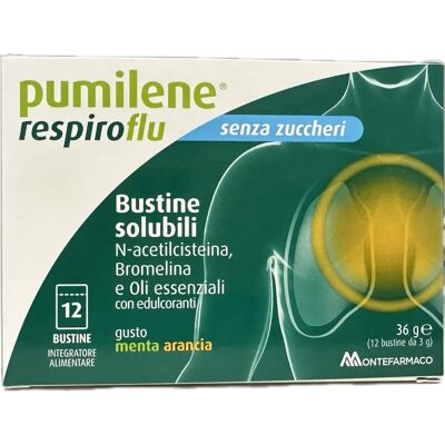 Montefarmaco OTC SpA Pumilene Respiroflu - Supporto respiratorio - Polvere per soluzione orale Montefarmaco OTC SpA Pumilene Respiroflu - Supporto respiratorio - Polvere per soluzione orale