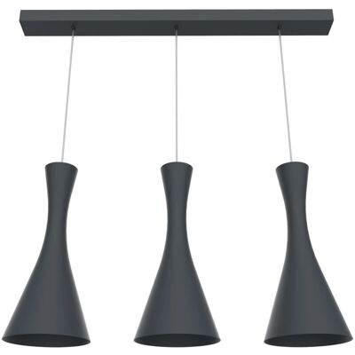 LUMICOM Jaqueline Lámpara Colgante - 3x E27 - 42W Máximo - Metal - Gris Antracita LUMICOM Jaqueline Lámpara Colgante - 3x E27 - 42W Máximo - Metal - Gris Antracita