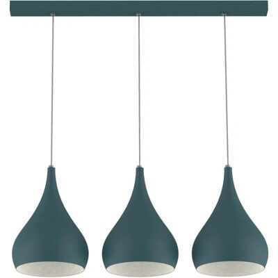 Lámpara colgante Lumicom Calice - E27 Max 42W - Azul/Blanco - Ø 20cm Lámpara colgante Lumicom Calice - E27 Max 42W - Azul/Blanco - Ø 20cm