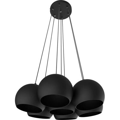 Lámpara Colgante Lumicom Joe - 7x E27 - Metal Negro - 25cm Lámpara Colgante Lumicom Joe - 7x E27 - Metal Negro - 25cm