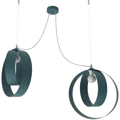 Lumicom Shell Lámpara de Techo - 2x E27 - 42W Máx - Metal - Piel de Vaca Roja - 40cm Lumicom Shell Lámpara de Techo - 2x E27 - 42W Máx - Metal - Piel de Vaca Roja - 40cm