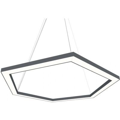 Lumicom Esagono Lampada Sospensione - 60cm, 34W, Nera Lumicom Esagono Lampada Sospensione - 60cm, 34W, Nera