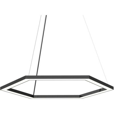 Lumicom Esagono Lámpara Colgante - 60cm Negro Brillante Lumicom Esagono Lámpara Colgante - 60cm Negro Brillante