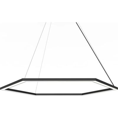 Lumicom Esagono Lámpara de Techo - 52W, Negro, Ø90cm, 3000K Lumicom Esagono Lámpara de Techo - 52W, Negro, Ø90cm, 3000K