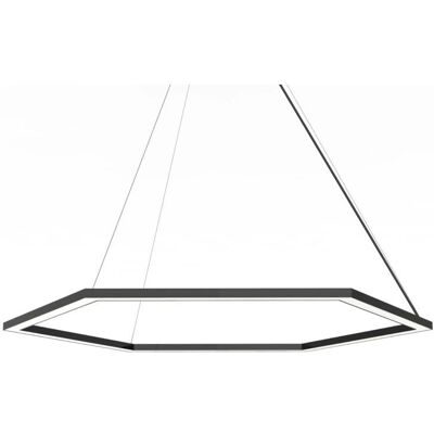 Lumicom Esagono Lámpara Colgante - 90cm, Negro Brillante, 52W Lumicom Esagono Lámpara Colgante - 90cm, Negro Brillante, 52W