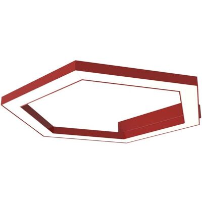Lumicom Lámpara de Techo Esagono - Ø40cm, 22W, Rojo Brillante Lumicom Lámpara de Techo Esagono - Ø40cm, 22W, Rojo Brillante